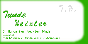 tunde weixler business card