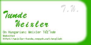 tunde weixler business card